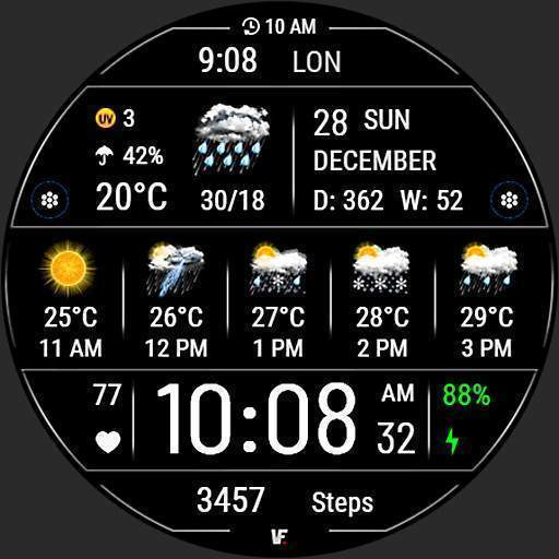 VF02 Weather Inform Watch Face