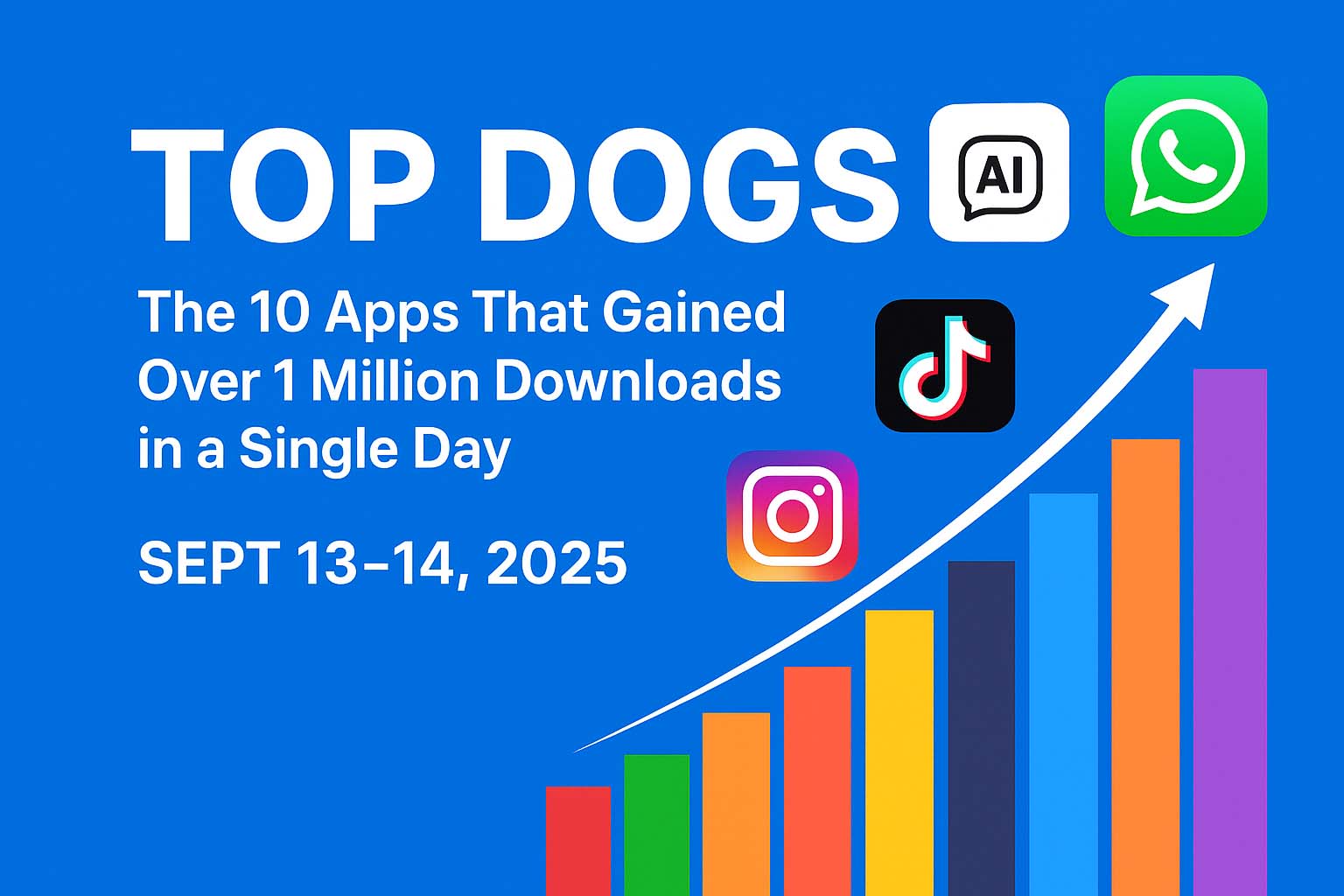 Top Dogs: Top 10 Apps That Gained Over 1 Million Downloads in a Single Day (Sept 13–14, 2025)