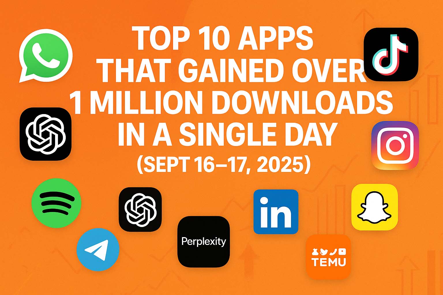 Top Dogs: 10 Apps That Crossed 1M+ Downloads in a Single Day (Sept 16-17, 2025)